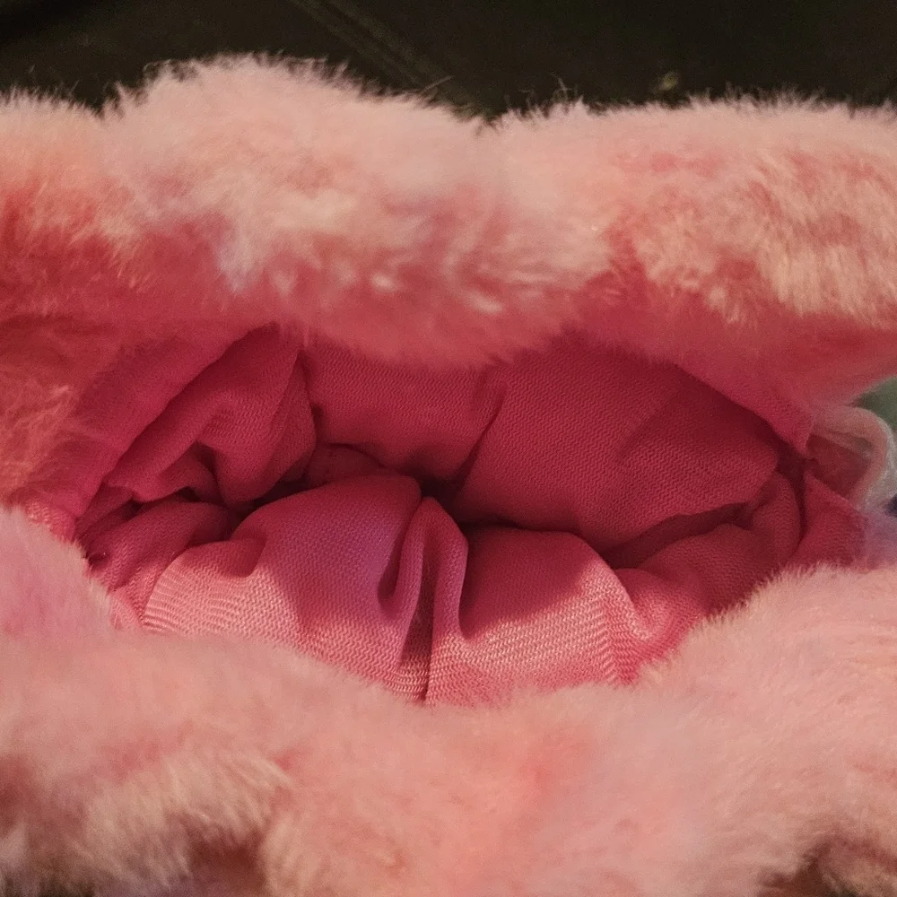 Baby Three Good Luck Bag Plush Figure Pink Hood w/ Box & Card - Picture 3 of 5